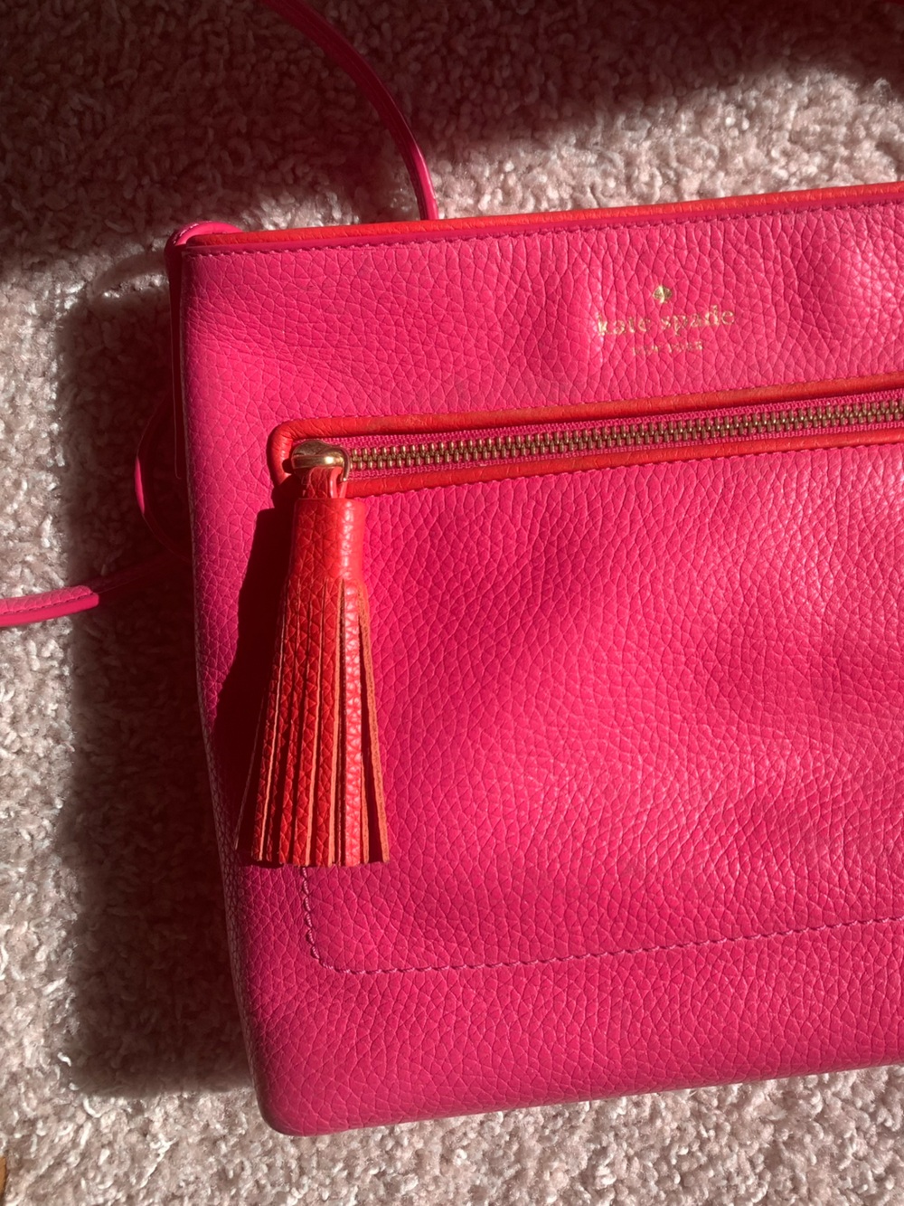 Kate Spade Chester Street Dessi Pink Pebbled Leather Crossbody Bag